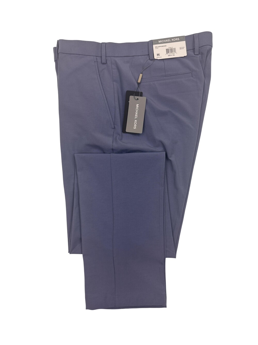 Michael Kors Performance Pants Mens 36x34 Ash Blue Bedford Classic Fit Stretch